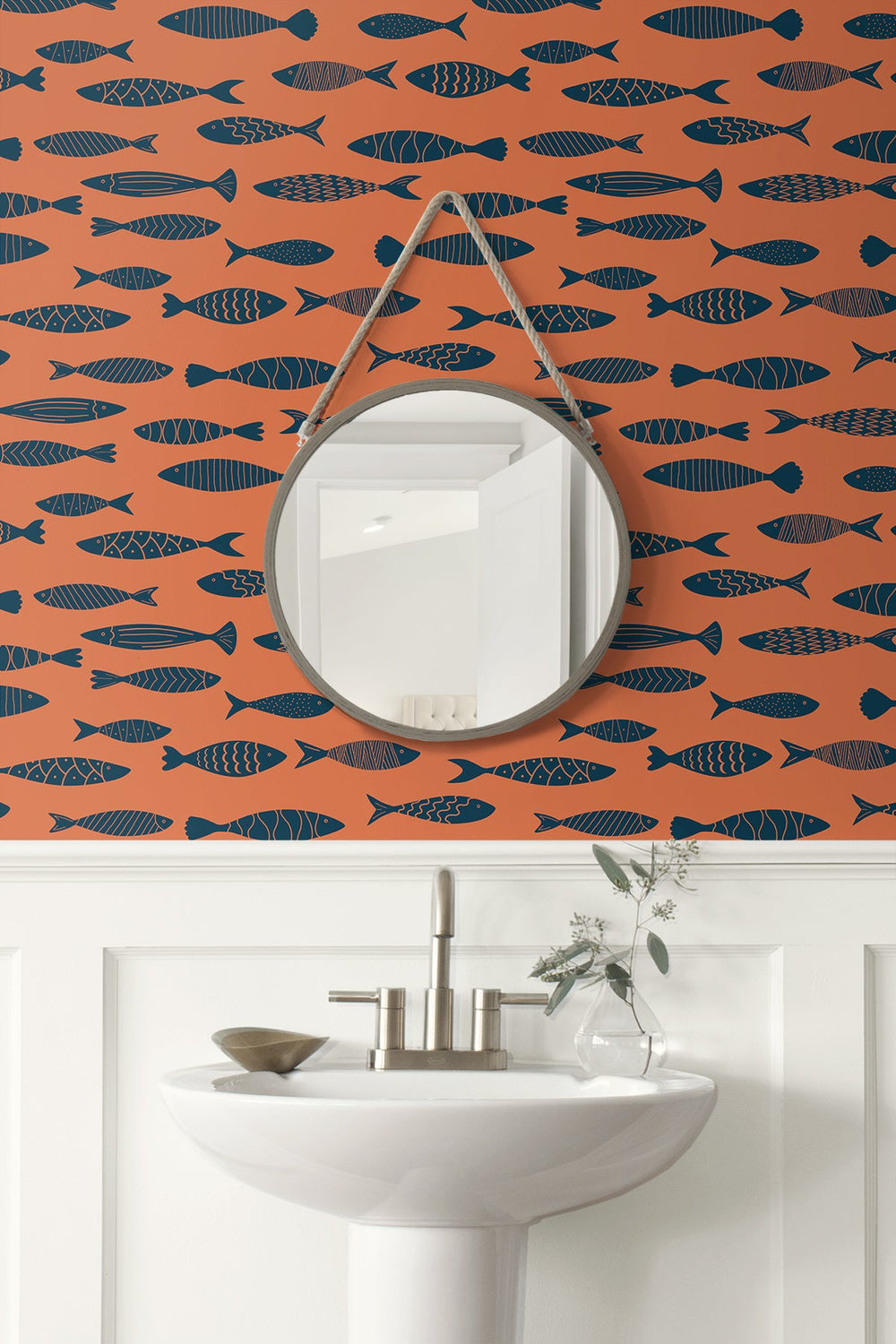 Bay Fish Coral Reef SC21506 by Seabrook Designs Designer Wallpaper