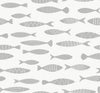 Seabrook Designs Wallpaper Bay Fish Silver Sea SC21508