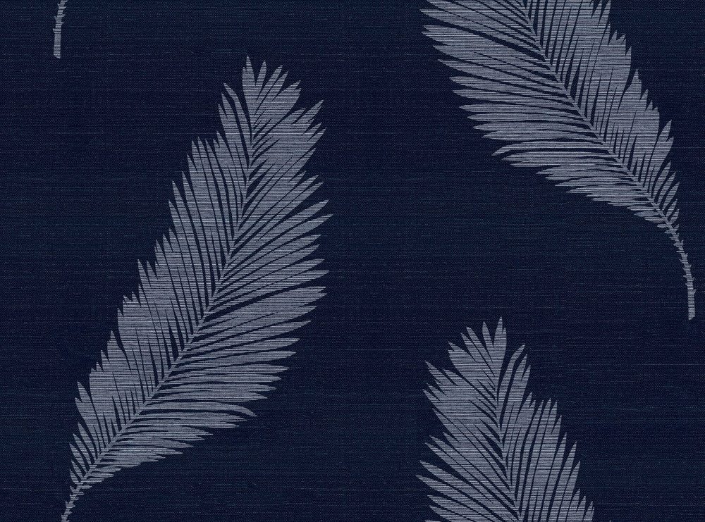 Tossed Palm Sisal Grasscloth Midnight Blue SC21602 by Seabrook Designs Designer Wallpaper