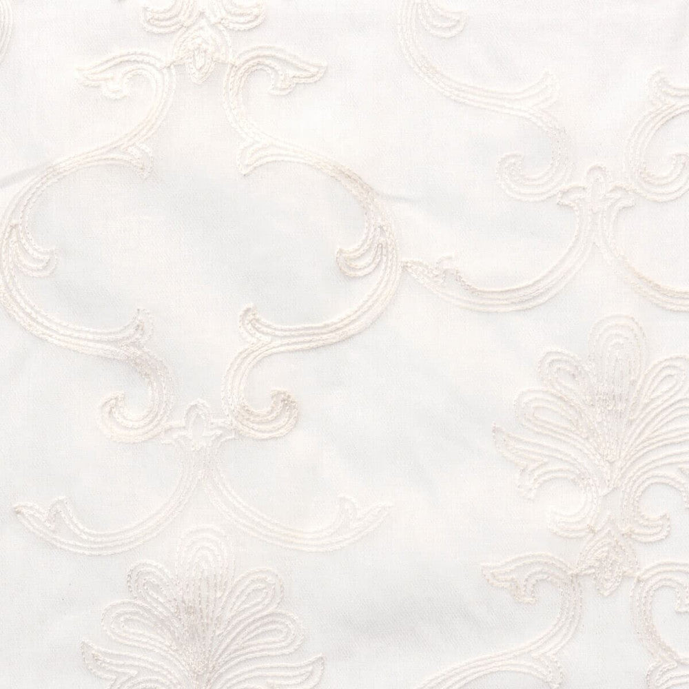 Scaffold 1 Vanilla by Stout Designer Fabric COLOR MY WINDOW EMBROIDERY/SNOW 100%POL %CEMB CHINA </p><p>Repeat: 13.5 52 in - Swanky Fabrics -