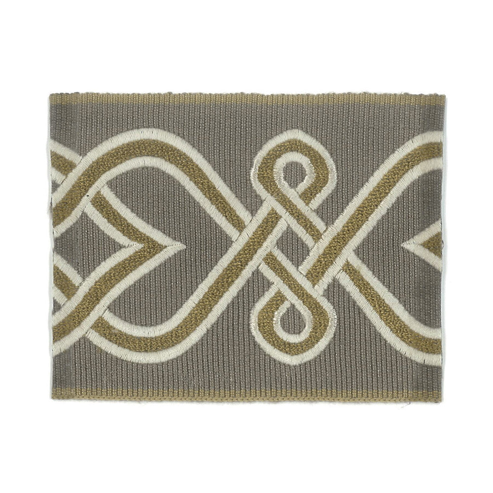 Scheme 1 Smoke by Stout Designer Trim NEW WORLD TRIM VOLUME II 99%SVI 1%POL CHINA Horizontal: 3.75 and Vertical: 0 2.88 in - Swanky Fabrics -
