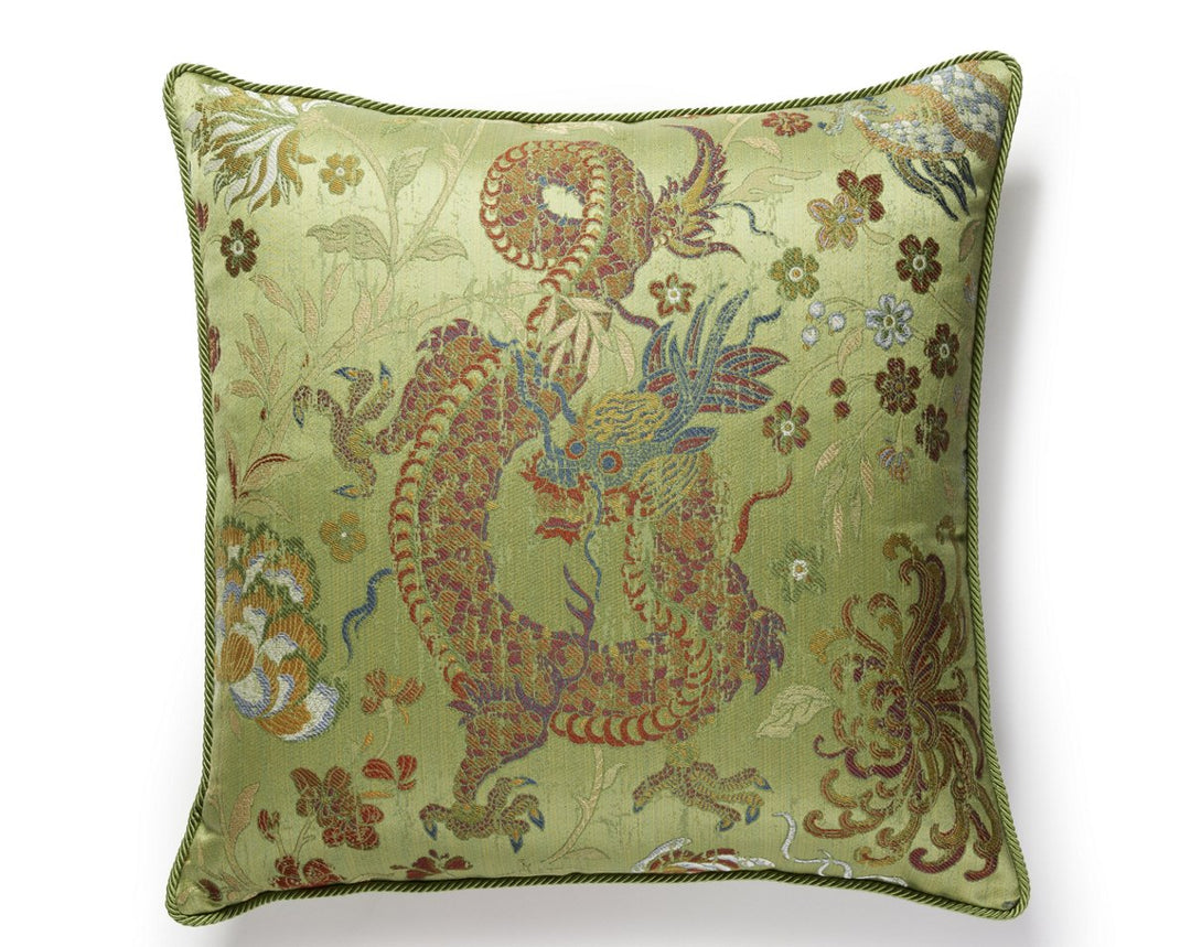 Dragon Tableau Pillow 22 X 22 - Spring Multi SCSDDC273270003 by Scalamandre Designer Pillow