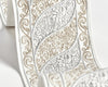 Paisley Embroidered Tape Silver Sand SCT33400001 by Scalamandre Designer Trim