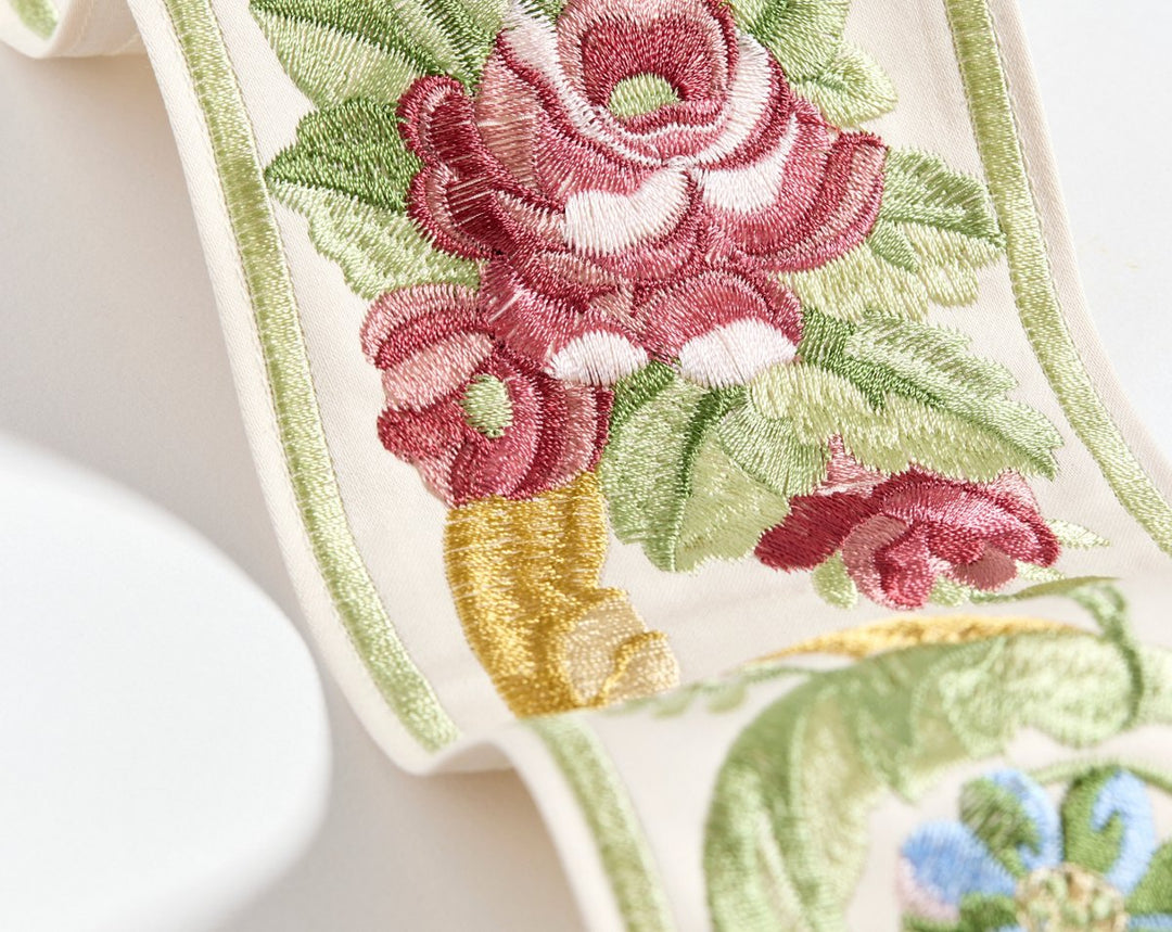 Reine Embroidered Tape Multi Bloom SCT33420004 by Scalamandre Designer Trim