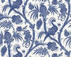 Balinese Peacock Indigo SCWP88355D0006 by Scalamandre Designer Wallpaper