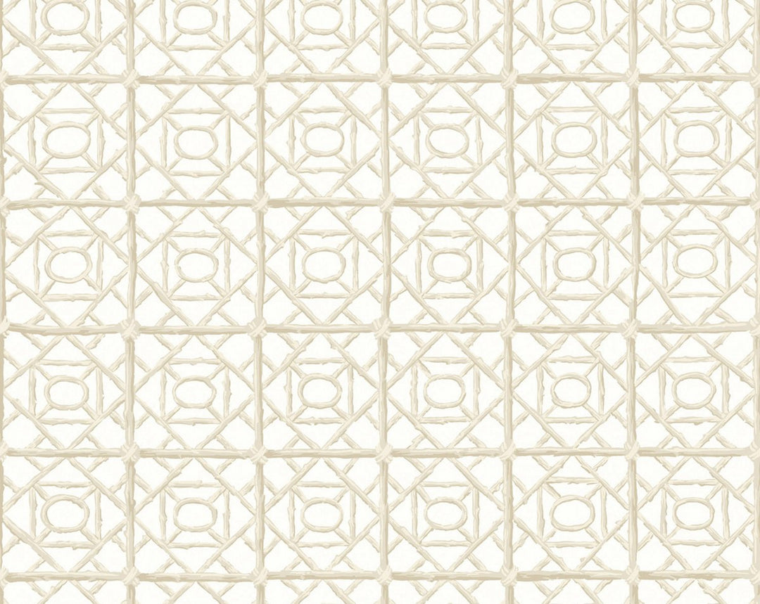 Ormond Fret Wallcovering Oak SCWP88613D0003 by Scalamandre Designer Wallpaper
