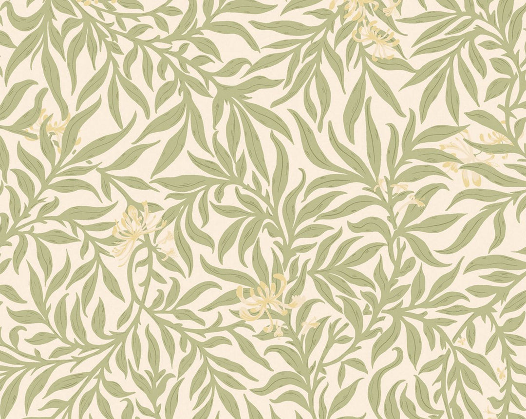 Honeysuckle Wallcovering Sage SCWP88617D0004 by Scalamandre Designer Wallpaper