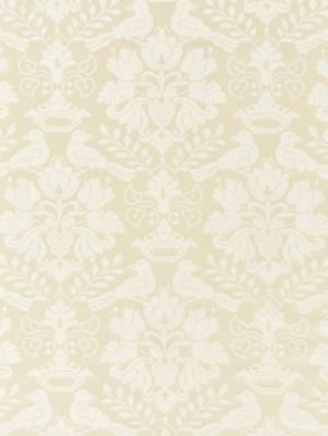 Love Bird Creme SC1098MM0001 by Scalamandre Designer Fabric 100% SILK INDIA LIGHT DUTY Horizontal: 16" and Vertical: 13" 55 - Swanky Fabrics -