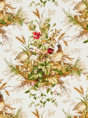 Edwin'S Covey Linen Print Multi On White SC163100001 by Scalamandre Designer Fabric 70% LINEN 30% COTTON UNITED KINGDOM LIGHT DUTY Horizontal: 31.5" and Vertical: 36" 54 - Swanky Fabrics -