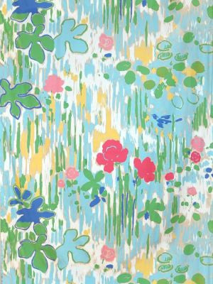 La Fenetre Ouverte Multi SC165490001 by Scalamandre Designer Fabric BELLE JARDIN 100% COTTON FRANCE LIGHT DUTY Horizontal: 46.5" and Vertical: 50" 50 - Swanky Fabrics -