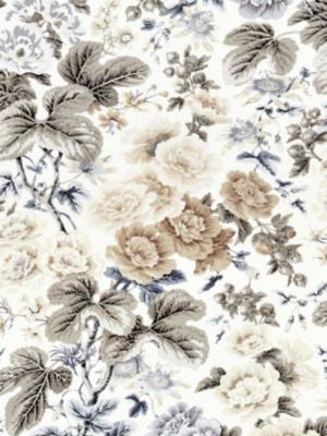 Highgrove Linen Print Winter Sky SC165950001 by Scalamandre Designer Fabric BOTANICA 100% LINEN FRANCE MEDIUM DUTY Horizontal: 41" and Vertical: 26.75" 53.5 - Swanky Fabrics -