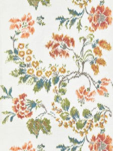Scalamandre Fabric Kew Gardens Warp Print Multi On Ivory SC166110001