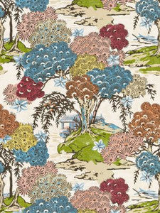 Scalamandre Fabric Sea Of Trees Print Sunrise SC166270001
