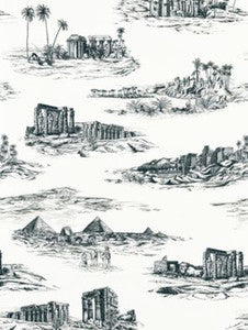 Scalamandre Fabric Cairo Toile Ink SC166350001