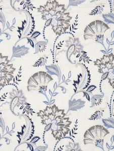 Scalamandre Fabric Adara Embroidery Delft SC270360001