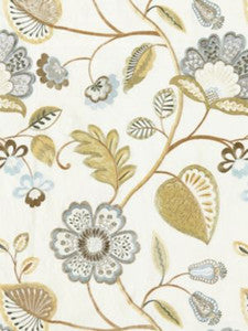 Scalamandre Fabric Willowood Embroidery Summer Sage SC270710001