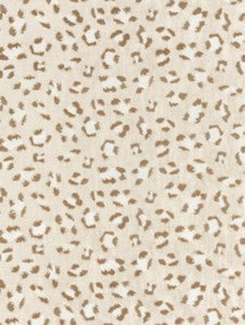 Scalamandre Fabric Broderie Leopard Camel On Cream SC270750001