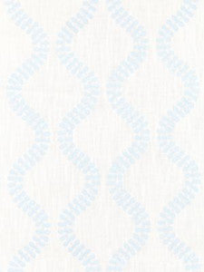 Scalamandre Fabric Foglia Embroidery Sky SC271270001