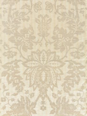 Metalline Damask Champagne SC271360001 by Scalamandre Designer Fabric MODERN LUXURY 56% LINEN 24% POLYESTER 20% SILK INDIA MEDIUM DUTY Horizontal: 38.625" and Vertical: 27" 54.5 - Swanky Fabrics -