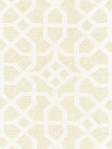 Scalamandre Fabric Linen Lattice Natural & Ivory SC271490001
