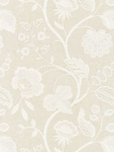 Scalamandre Fabric Kensington Embroidery Flax SC271510001