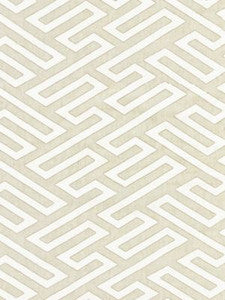 Scalamandre Fabric Canton Fret Applique Linen SC272180001