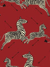 Scalamandre Fabric Zebras | Outdoor Masai Red SC363780001