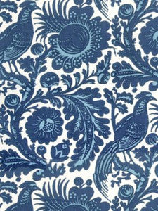 Scalamandre Fabric Spoleto | Outdoor Light & Dark Blue On White SC363890001
