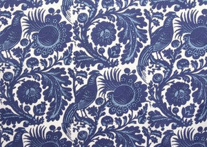 Scalamandre Fabric Resist Print Light & Dark Blue On White SC6218M0001
