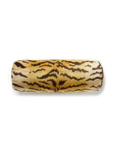 Scalamandre Pillow Tigre | Silk   21 X 7 - Ivory, Gold & Black SCBTIGRPILL0001