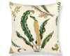 Elsie De Wolfe Outdoor Pillow 22 X 22 - Greens On Off-White SCELSIEOUT0001 by Scalamandre Designer Pillow