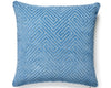 Meander Velvet Outdoor Pillow 22 X 22 - Denim SCMEANPILL0001 by Scalamandre Designer Pillow