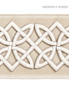 Scalamandre Trim Celtic Embroidered Tape Linen SCT32820001