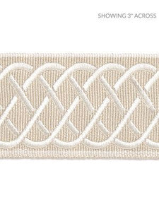 Scalamandre Trim Helix Embroidered Tape Linen SCT32840001