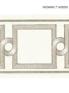 Scalamandre Trim Square Link Embroidered Tape Platinum SCT32870001
