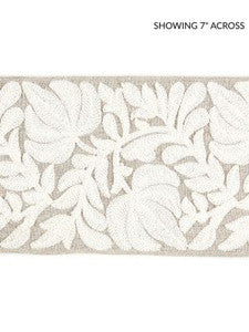 Scalamandre Trim Coventry Embroidered Tape Flax SCT32960001