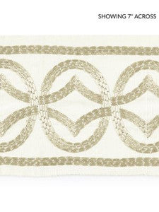 Scalamandre Trim Athena Embroidered Tape Sand SCT33050001