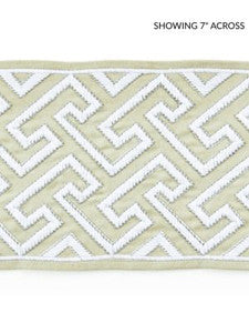 Scalamandre Trim Labyrinth Embroidered Tape Sand SCT33190001