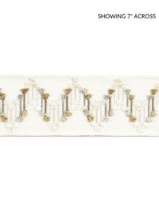 Scalamandre Trim Sayuri Embroidered Tape Fawn SCT33240001