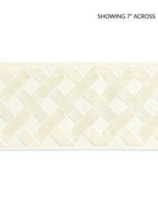 Scalamandre Trim Parquet Velvet Tape Bechamel SCT33260001