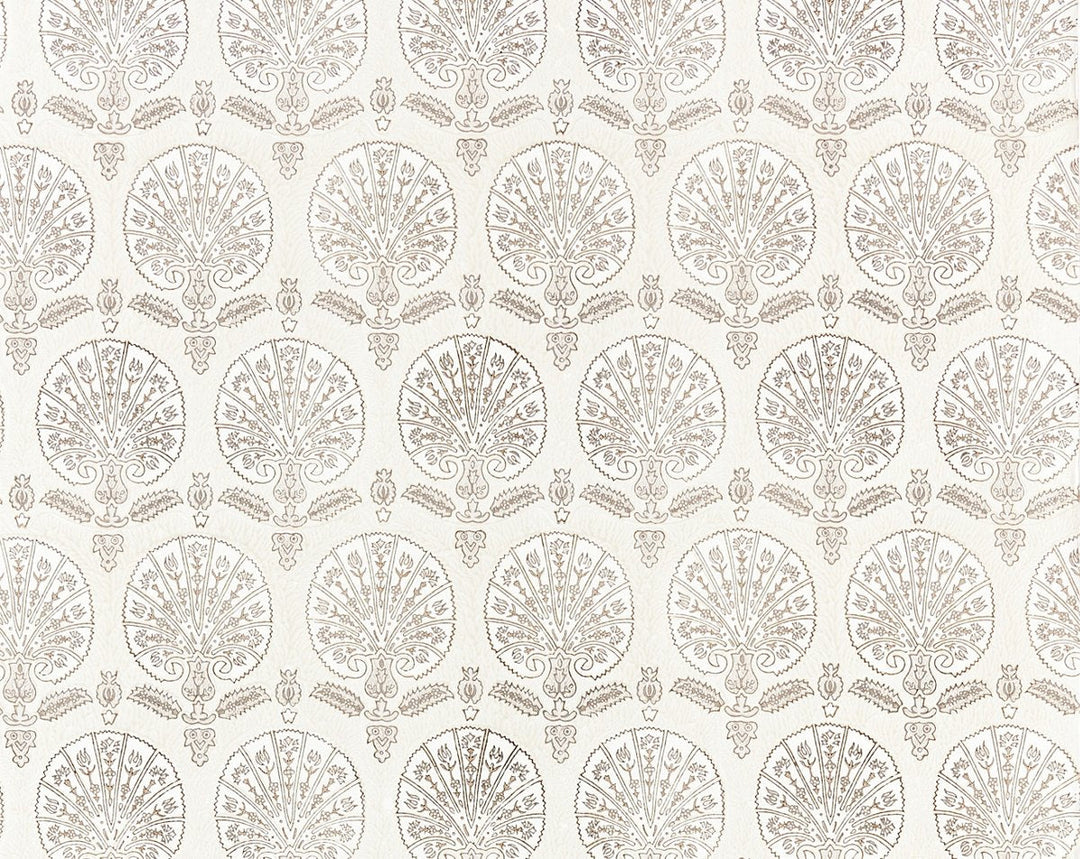 Karanfil Block Print Wallpaper Birch SCWP885600001 by Scalamandre Designer Wallpaper
