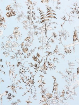 Nanjing Sky SC165520002 by Scalamandre Designer Fabric ORIANA 100% COTTON UNITED KINGDOM LIGHT DUTY Horizontal: 36.25" and Vertical: 27" 54 - Swanky Fabrics -