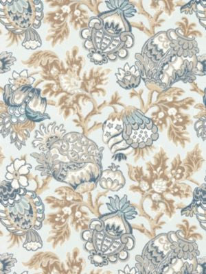 Canterbury Linen Print Sky SC165930002 by Scalamandre Designer Fabric MERCHANTE 100% LINEN SWITZERLAND MEDIUM DUTY Horizontal: 27.625" and Vertical: 26" 52.88 - Swanky Fabrics -