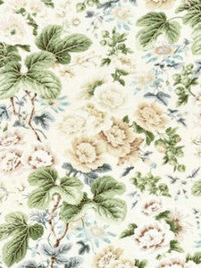 Scalamandre Fabric Highgrove Linen Print Rich Cream SC165950002