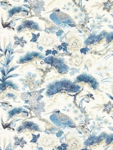Scalamandre Fabric Shenyang Linen Print Porcelain SC166010002