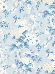 Scalamandre Fabric Ascot Linen Print Sky SC166020002