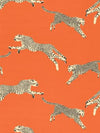 Scalamandre Fabric Leaping Cheetah Cotton Print Clementine SC166340002