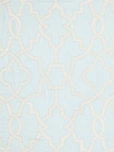 Scalamandre Fabric Damascus Embroidery Blue Mist SC270730002