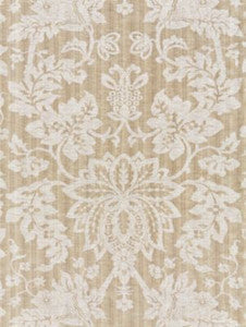 Scalamandre Fabric Metalline Damask Flax SC271360002