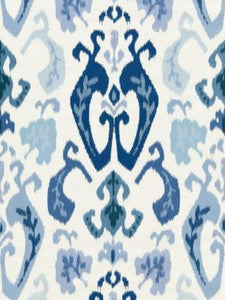 Scalamandre Fabric Mandalay Ikat Embroidery Porcelain SC271720002